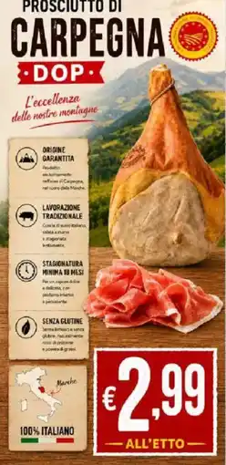 Coal Prosciutto di Carpegna DOP offerta