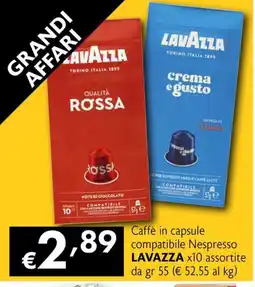 Eurospesa Caffè in capsule compatibile Nespresso LAVAZZA offerta