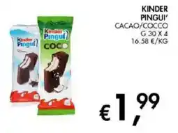 Coal Kinder Pinguì Coco offerta