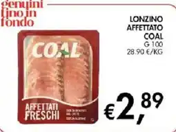 Coal Lonzino affettato Coal offerta