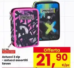 Interspar Astucci 3 zip - astucci assortiti Seven offerta
