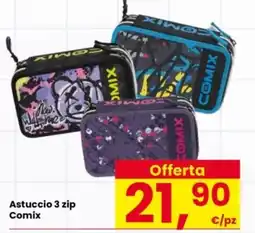 Interspar Astuccio 3 zip Comix offerta