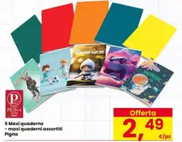 Interspar 5 Maxi quaderno - maxi quaderni assortiti Pigna offerta