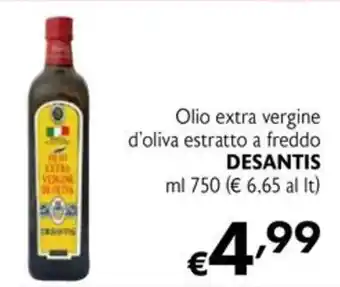 Olio extra vergine d'oliva estratto a freddo Desantis