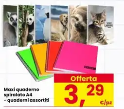 Interspar Maxi quaderno spiralato A4 offerta