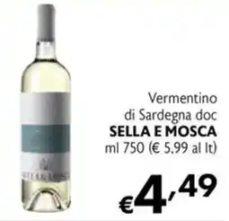 Eurospesa Vermentino di Sardegna doc Sella e Mosca offerta