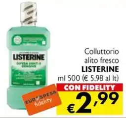 Eurospesa Colluttorio alito fresco Listerine offerta