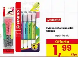 Interspar Evidenziatori assortiti Stabilo offerta
