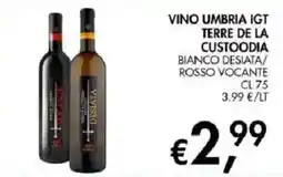 Coal Vino Umbria IGT Terre de la Custodia Bianco Desiata/ Rosso Vocante offerta
