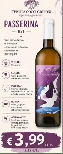 Coal Passerina IGT offerta