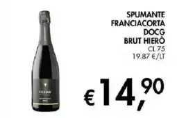 Coal Spumante Franciacorta DOCG Brut Hierò offerta