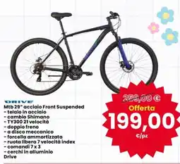 Interspar Drive Mtb 29" acciaio Front Suspended offerta