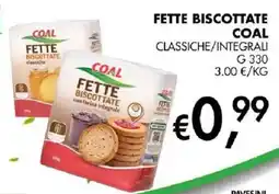 Coal Fette biscottate Coal con farina integrale offerta