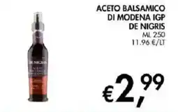 Coal Aceto balsamico di Modena IGP de Nigris offerta