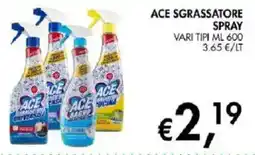 Coal Ace sgrassatore spray offerta