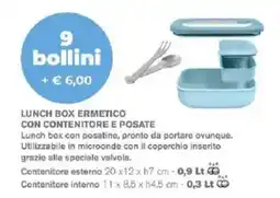 Coal Lunch box ermetico con contenitore e posate offerta