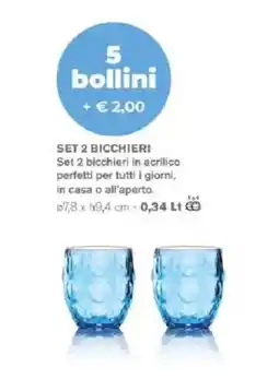 Coal Set 2 bicchieri in acrilico offerta