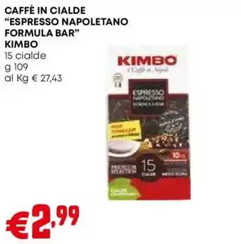 Caffè in cialde Espresso Napoletano Formula Bar Kimbo