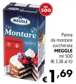 Eurospesa Panna da montare zuccherata Meggle offerta