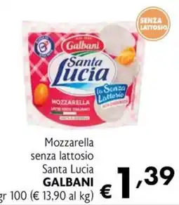 Eurospesa Mozzarella senza lattosio Santa Lucia Galbani offerta