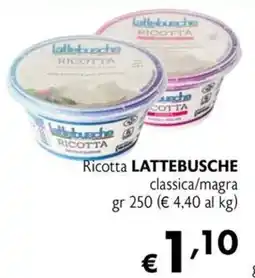 Eurospesa Ricotta Lattебusche offerta
