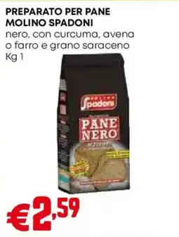 Pam Pane nero Molino Spadoni offerta