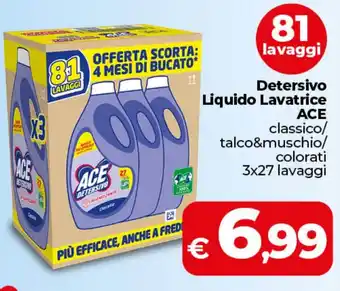 Coop Radenza Detersivo Liquido Lavatrice ACE offerta