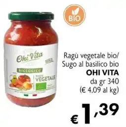Eurospesa Ragù vegetale bio OHI VITA offerta