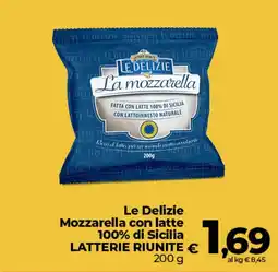 Coop Radenza Le Delizie Mozzarella con latte 100% di Sicilia offerta