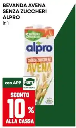 Pam Beveranda avena senza zuccheri Alpro offerta