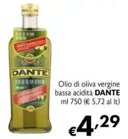 Eurospesa Olio di oliva vergine DANTE offerta