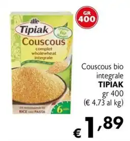 Eurospesa Couscous bio integrale TIPIAK offerta