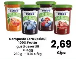Interspar Composte Zero Residui 100% Frutta gusti assortiti Zuegg offerta