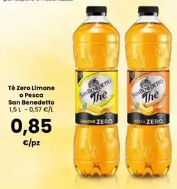 Interspar Tè Zero Limone o Pesca San Benedetto offerta