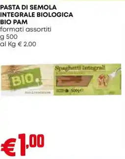 Pam Pasta di semola integrale biologica Bio Pam offerta