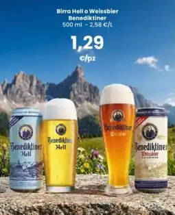 Interspar Birra Hell o Weissbier Benediktiner offerta