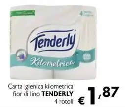Eurospesa Carta igienica kilometrica fior di lino Tenderly offerta