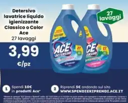 Interspar Detersivo lavatrice liquido igienizzante Ace offerta