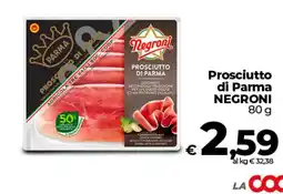 Coop Radenza Prosciutto di Parma Negroni offerta