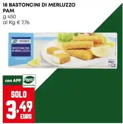 Pam Bastoncini di merluzzo Pam offerta