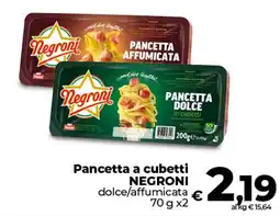 Coop Radenza Pancetta a cubetti Negroni offerta