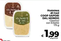 Coop Radenza Hummus di Ceci COOP SAPORI DAL MONDO offerta