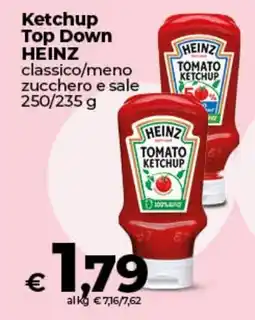 Coop Radenza Ketchup Top Down Heinz offerta