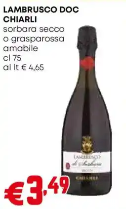 Pam Lambrusco doc chiarli offerta