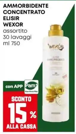 Pam Ammorbidente concentrato Elisir Wexor offerta