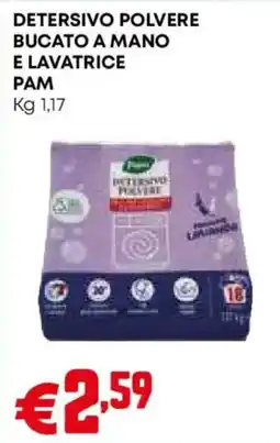 Pam Detersivo polvere bucato a mano e lavatrice Pam offerta