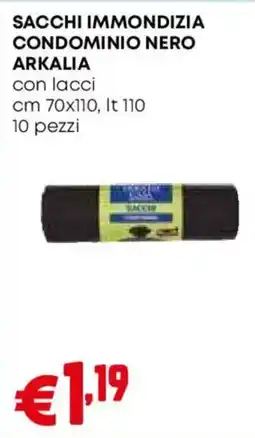 Pam Sacchi immondizia condominio nero Arkalia offerta