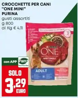 Pam Crocchette per cani One Mini Purina offerta