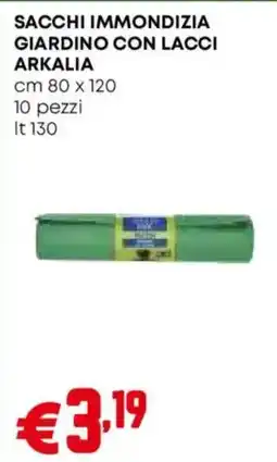 Pam Sacchi immondizia giardino con lacci Arkalia offerta