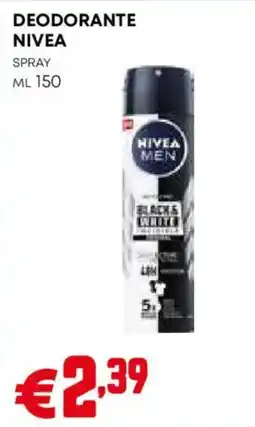 Pam Deodorante nivea men black & white offerta